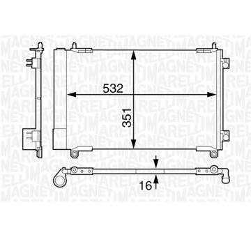 Kondenzátor, klimatizace MAGNETI MARELLI 350203613000