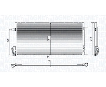 Kondenzátor, klimatizace MAGNETI MARELLI 350203619000