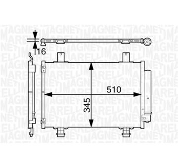 Kondenzátor, klimatizace MAGNETI MARELLI 350203631000
