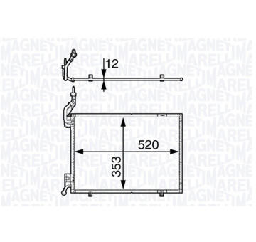 Kondenzátor, klimatizace MAGNETI MARELLI 350203719000
