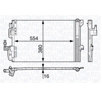 Kondenzátor, klimatizace MAGNETI MARELLI 350203726000