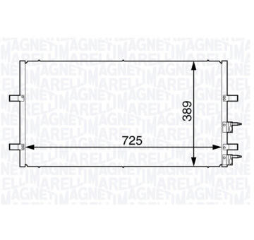 Kondenzátor, klimatizace MAGNETI MARELLI 350203730000