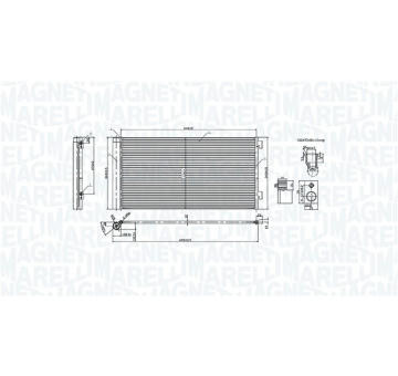 Kondenzátor, klimatizace MAGNETI MARELLI 350203747000