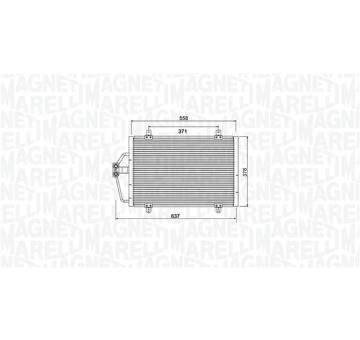 Kondenzátor, klimatizace MAGNETI MARELLI 350203784000
