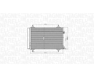 Kondenzátor, klimatizace MAGNETI MARELLI 350203820000