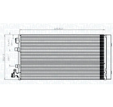 Kondenzátor, klimatizace MAGNETI MARELLI 350203826000