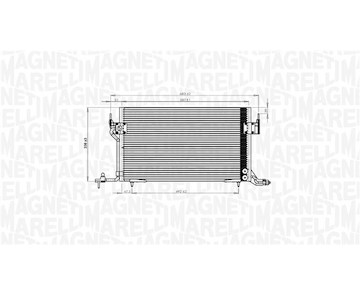 Kondenzátor, klimatizace MAGNETI MARELLI 350203838000