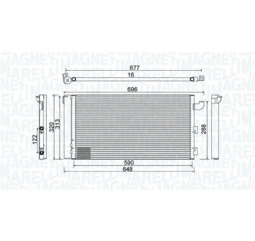 Kondenzátor, klimatizace MAGNETI MARELLI 350203857000