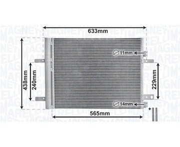 Kondenzátor, klimatizace MAGNETI MARELLI 350203862000