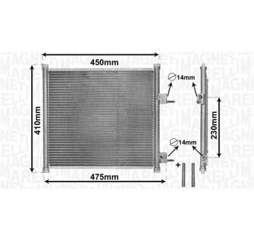 Kondenzátor, klimatizace MAGNETI MARELLI 350203869000