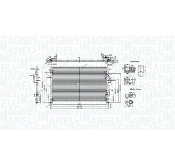 Kondenzátor, klimatizace MAGNETI MARELLI 350203878000