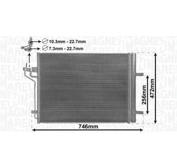 Kondenzátor, klimatizace MAGNETI MARELLI 350203880000