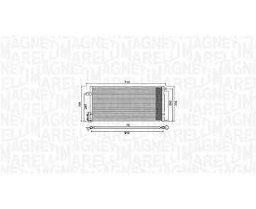 Kondenzátor, klimatizace MAGNETI MARELLI 350203882000