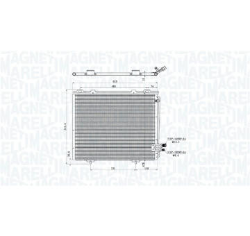 Kondenzátor, klimatizace MAGNETI MARELLI 350203889000