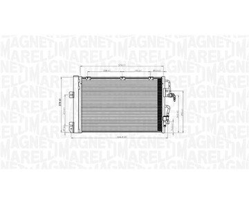 Kondenzátor, klimatizace MAGNETI MARELLI 350203900000