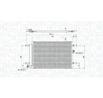 Kondenzátor, klimatizace MAGNETI MARELLI 350203910000