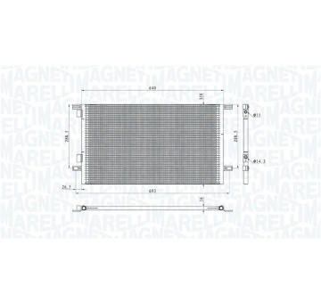 Kondenzátor, klimatizace MAGNETI MARELLI 350203918000