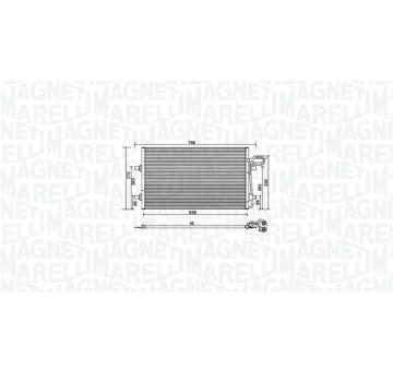 Kondenzátor, klimatizace MAGNETI MARELLI 350203934000