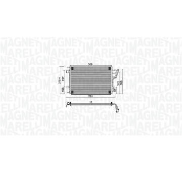 Kondenzátor, klimatizace MAGNETI MARELLI 350203951000