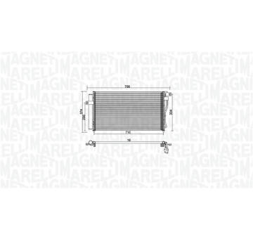 Kondenzátor, klimatizace MAGNETI MARELLI 350203953000