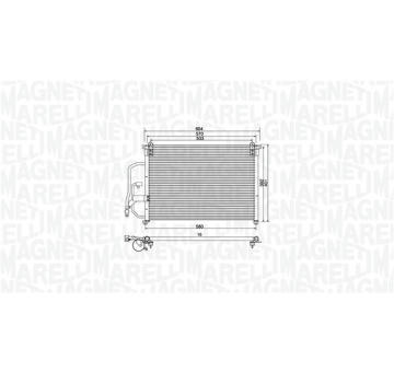 Kondenzátor, klimatizace MAGNETI MARELLI 350203960000