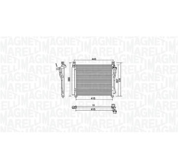 Kondenzátor, klimatizace MAGNETI MARELLI 350203980000