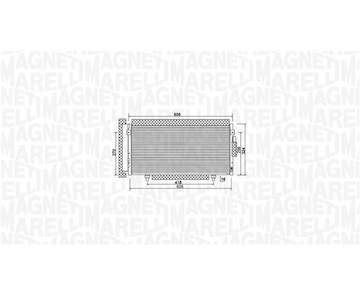 Kondenzátor, klimatizace MAGNETI MARELLI 350203998000