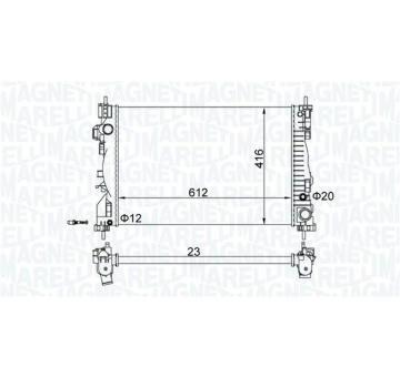 Chladič, chlazení motoru MAGNETI MARELLI 350213129700