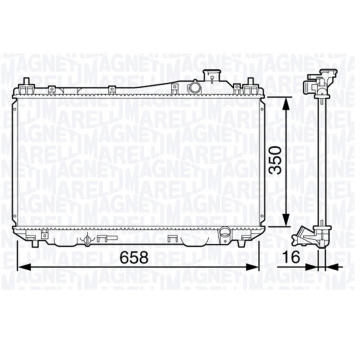 Chladič, chlazení motoru MAGNETI MARELLI 350213133000