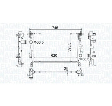 Chladič motora MAGNETI MARELLI 350214500000