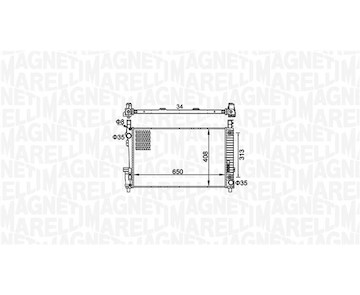 Chladič, chlazení motoru MAGNETI MARELLI 350213151700