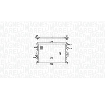 Chladič, chlazení motoru MAGNETI MARELLI 350213157700