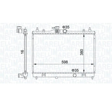 Chladič, chlazení motoru MAGNETI MARELLI 350213168300
