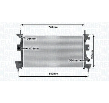 Chladič, chlazení motoru MAGNETI MARELLI 350213170200