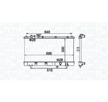 Chladič, chlazení motoru MAGNETI MARELLI 350213177200