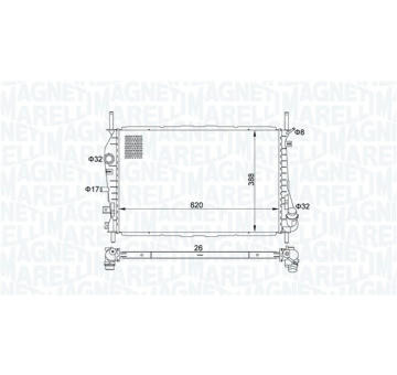 Chladič motora MAGNETI MARELLI 350213177600