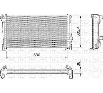 Chladič, chlazení motoru MAGNETI MARELLI 350213199000