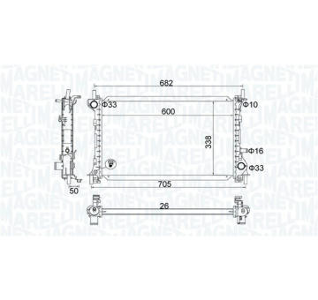 Chladič, chlazení motoru MAGNETI MARELLI 350213201200