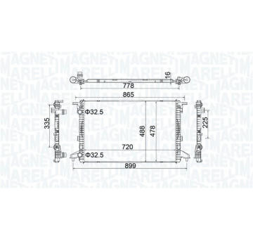 Chladič, chlazení motoru MAGNETI MARELLI 350213201900