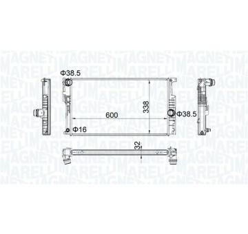 Chladič motora MAGNETI MARELLI 350213202200