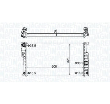 Chladič motora MAGNETI MARELLI 350213202300