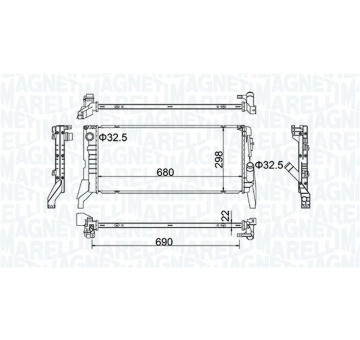 Chladič motora MAGNETI MARELLI 350213202700