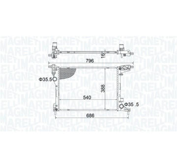 Chladič motora MAGNETI MARELLI 350213203700