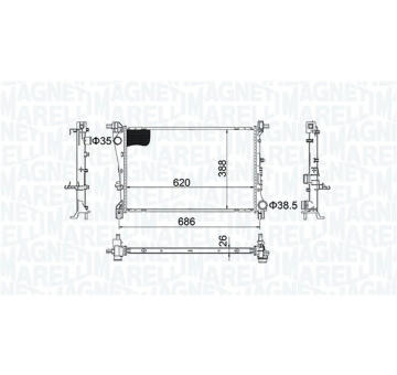 Chladič motora MAGNETI MARELLI 350213203800
