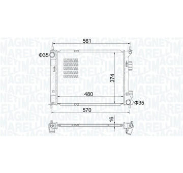 Chladič motora MAGNETI MARELLI 350213204500