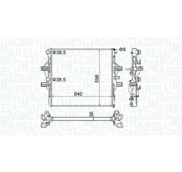 Chladič, chlazení motoru MAGNETI MARELLI 350213204700