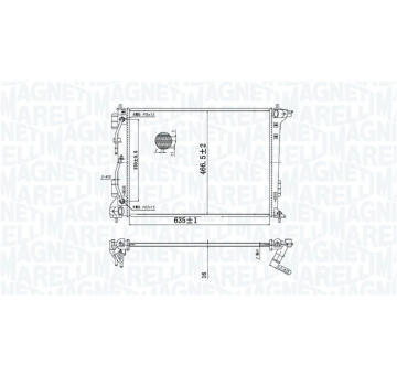 Chladič motora MAGNETI MARELLI 350213204800