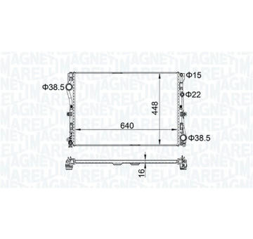 Chladič, chlazení motoru MAGNETI MARELLI 350213205400
