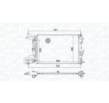 Chladič motora MAGNETI MARELLI 350213206100