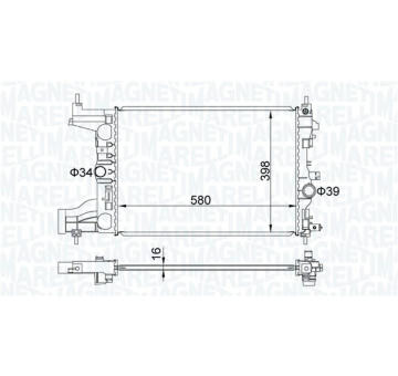 Chladič motora MAGNETI MARELLI 350213206200